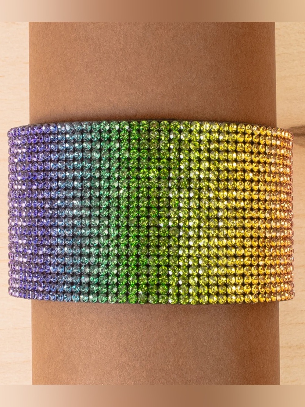 NWT! Boutique Rainbow Crystal Wide Cuff Bracelet! 💕🌸